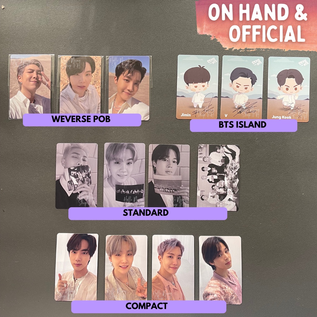 Bts Proof Photocards Pc Weverse Pob Standard Compact Shopee Philippines