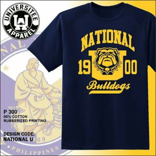 National University Bulldogs NU Shirts  UAAP  T Shirt Cotton unisex baseketball fashion BLACK tops