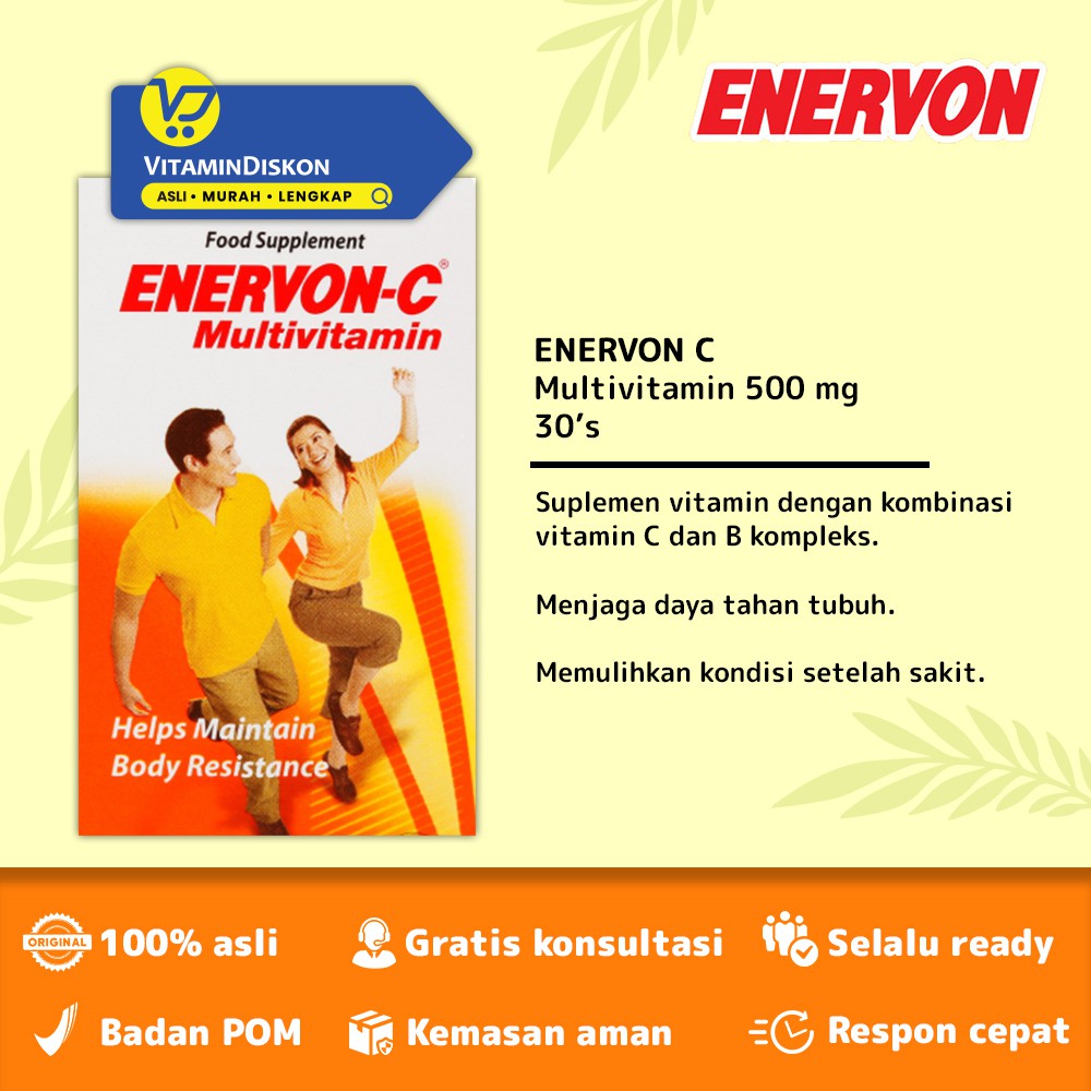 Enervon C 500 Mg 30 Tablets Multivitamin And Thickness Supplements