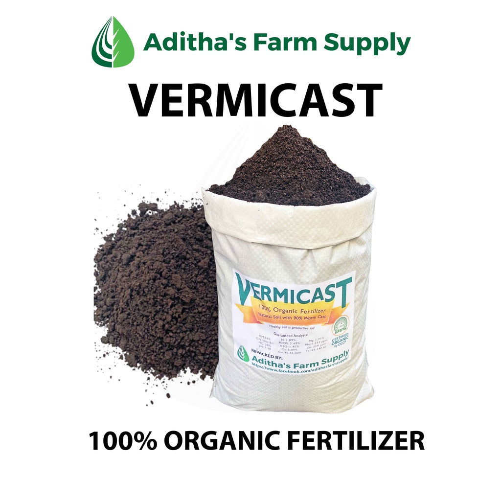 10kg Certified High Quality Vermicast Worm Manure (100 Organic