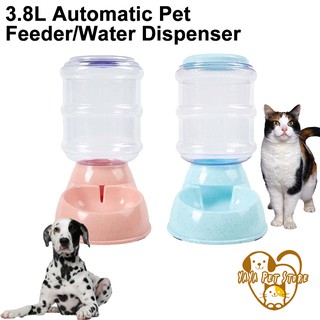 Pet Cat Automatic Feeders Large Capacity Water Fountain Plastic Dog Bottle 3.8l