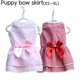 【Local Delivery】Pet Xmas clothes dog spring and summer plaid skirt cat and dog  CHRISTMAS Halloween  bow skirt
