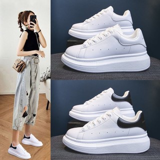 H2 McQueen small white shoes for women 4.5cm platform shoes casual board shoes