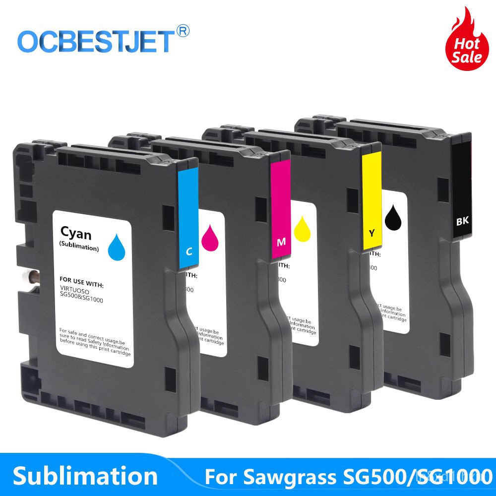 4 Color Sublimation Ink Cartridge For Ricoh Sawgrass Sg500 Sg1000 Inkjet Printer Heat Transfer 8029