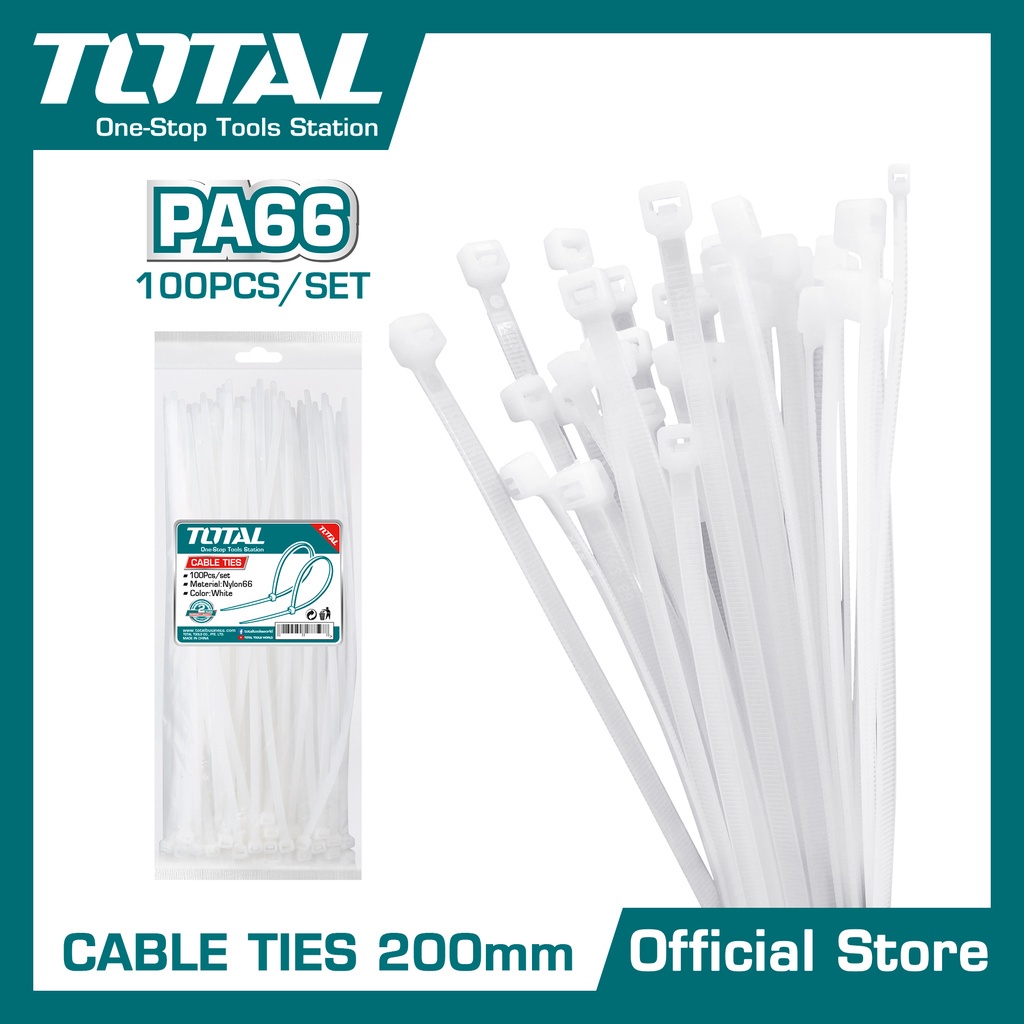 Total premium Cable Ties 200mm car motorcycle cable ties home universal