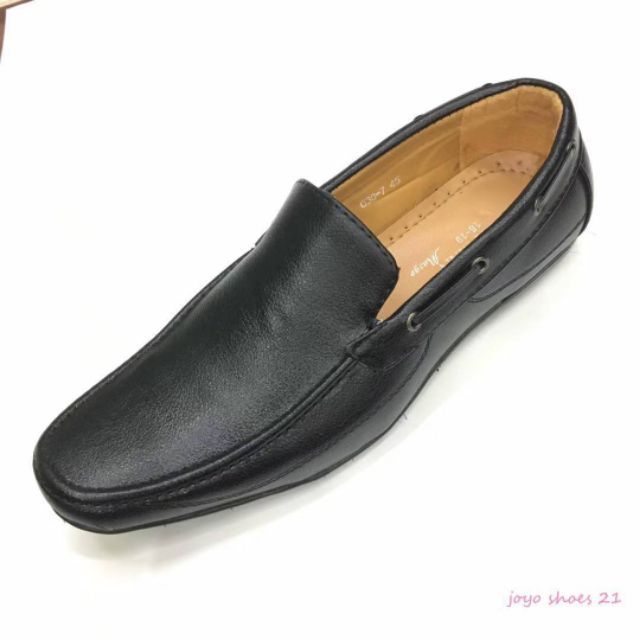 Mens lether black shoes | Shopee Philippines