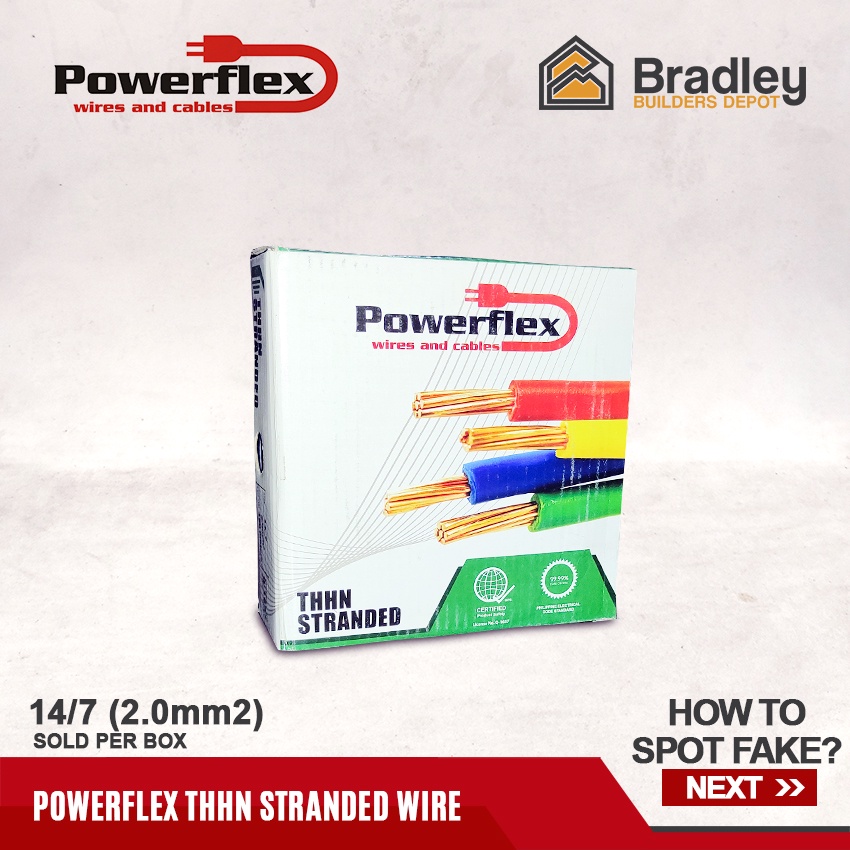 Powerflex THHN Stranded Electrical Wire 14/7 (2.0mm2) Shopee Philippines