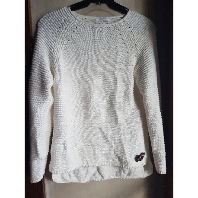 zara knit white sweater