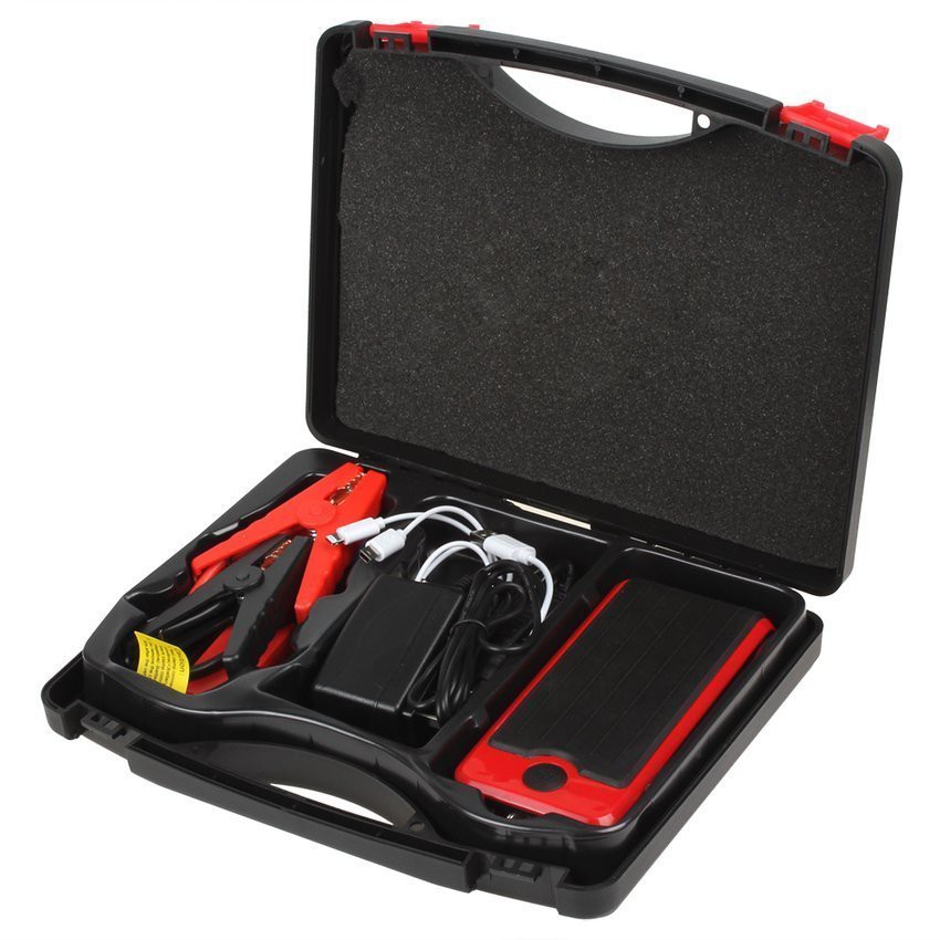 Power All 12000mah Portable Power Bank and Car Jump Starter Kit (Red