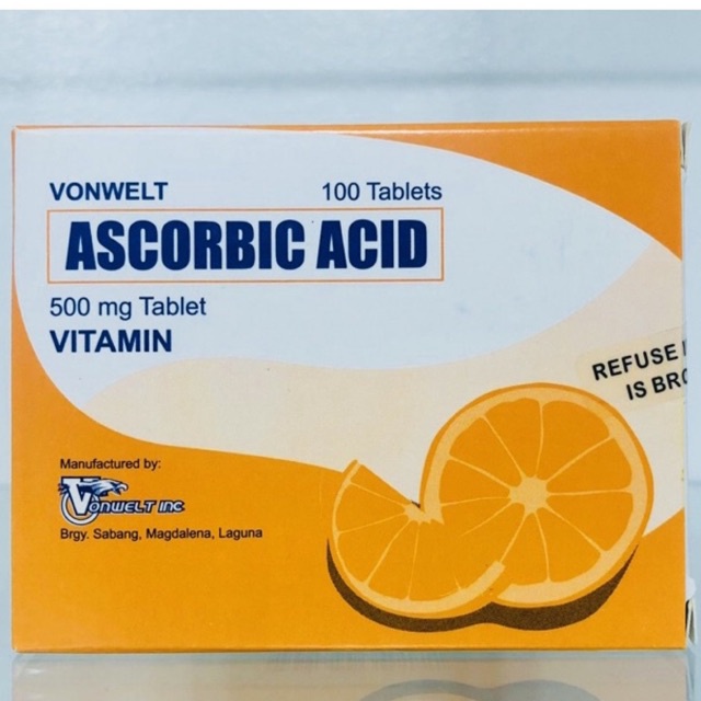 Vonwelt Ascorbic Acid 500mg 100 Tablets Shopee Philippines