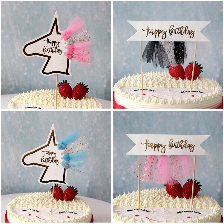 Unicorn Birthday Theme Party Decorations unicorn cake flag banner  decoration background set happy birthday unicorn cake decor stle （COD） |  Shopee Philippines