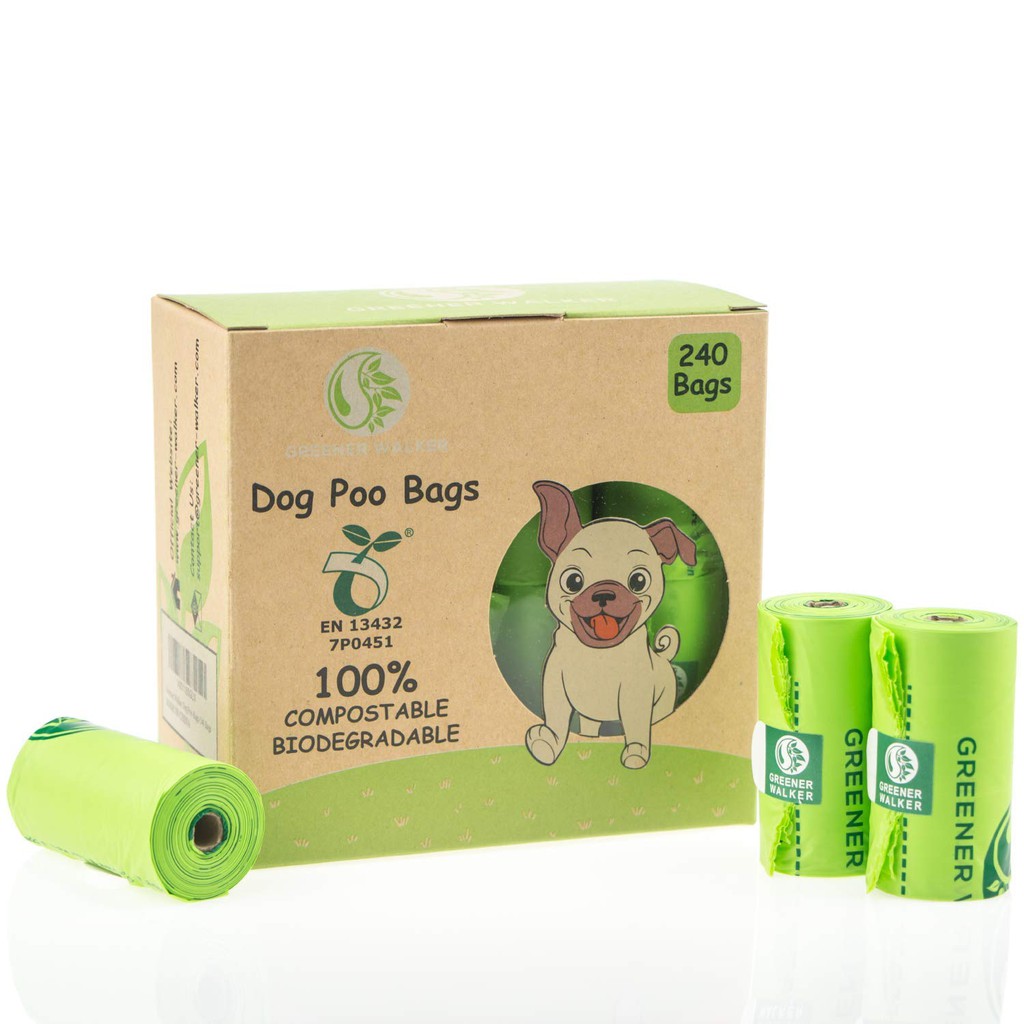 Compostable Dog Poop Bags (Small Trash Bags) (15 Pieces per Roll) Eco