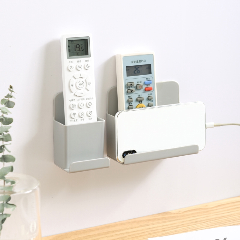 Wall Mounted Remote Control Storage Box Phone Charging Rack ...