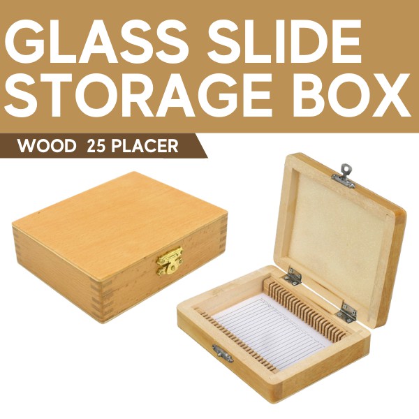 Glass Slide Storage Box Wood 25placer Shopee Philippines