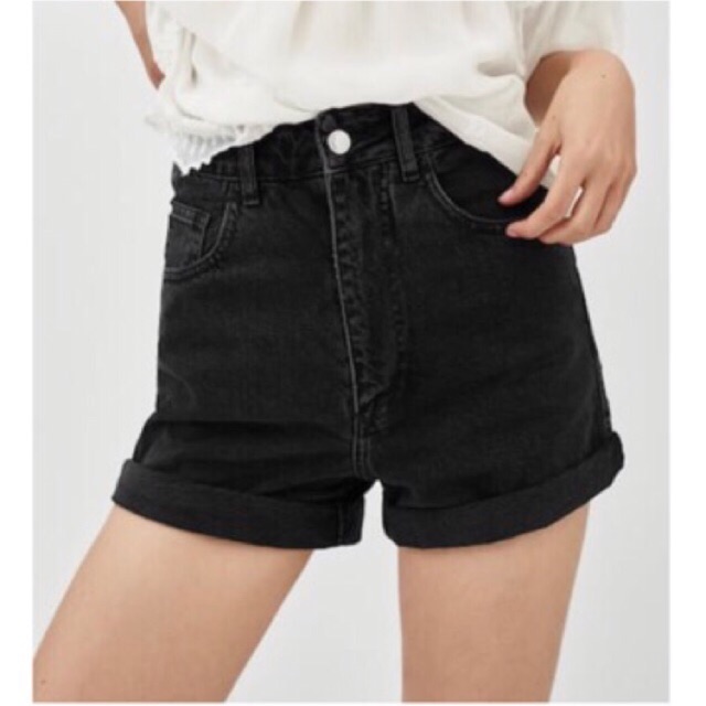 black mom jean shorts