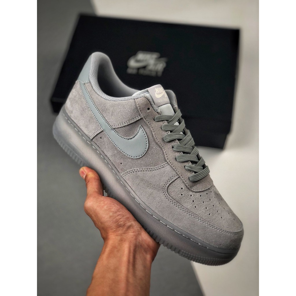 air force one grey suede