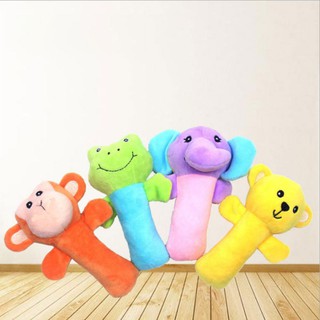 Pet Animals Shape Plush Chew Molar Squeaky Toys for Dogs Toys to Clean the Teeth