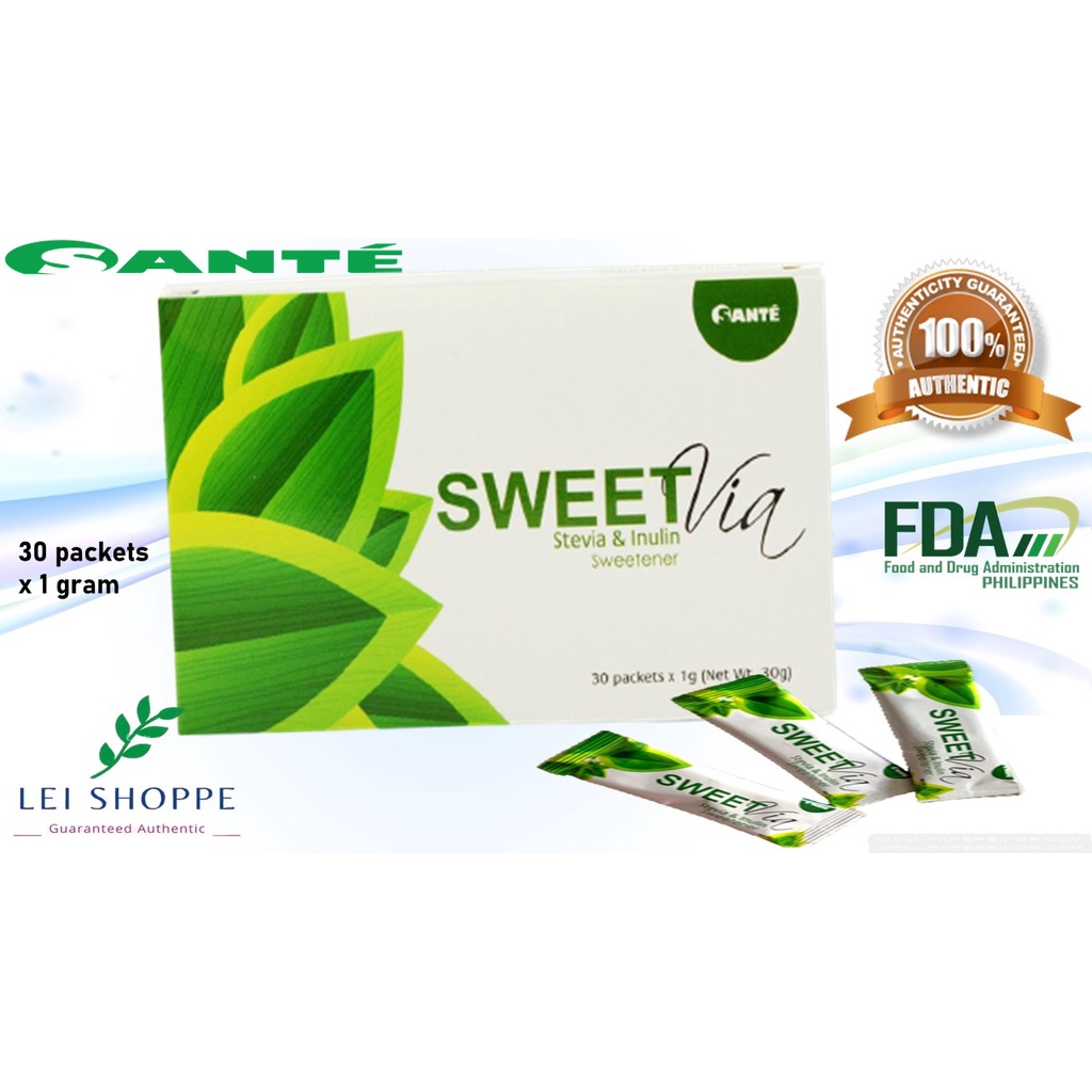 SANTE SWEETVia [Stevia & Inulin] Sweetener 30 packetsx1g Shopee