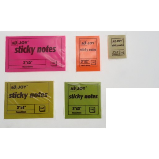 Sticky Notes 3x3 Rose & Green Yellow Self-Stick Notes in 6 Neon Colors Blue Pink Orange 24 Pads 100 Sheets/Pad 