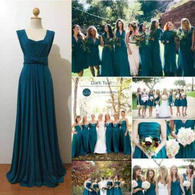 dark blue infinity dress