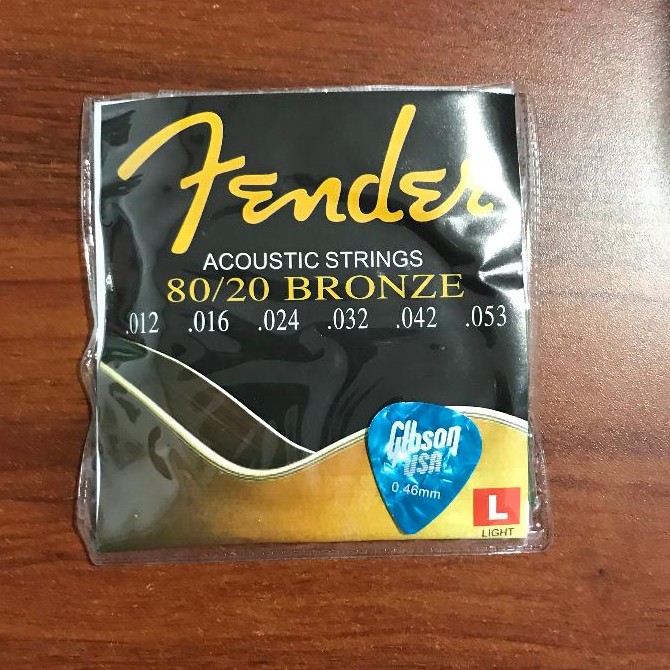 Fender Acoustic Guitar String Set WITH FREE PICK. Shopee Philippines