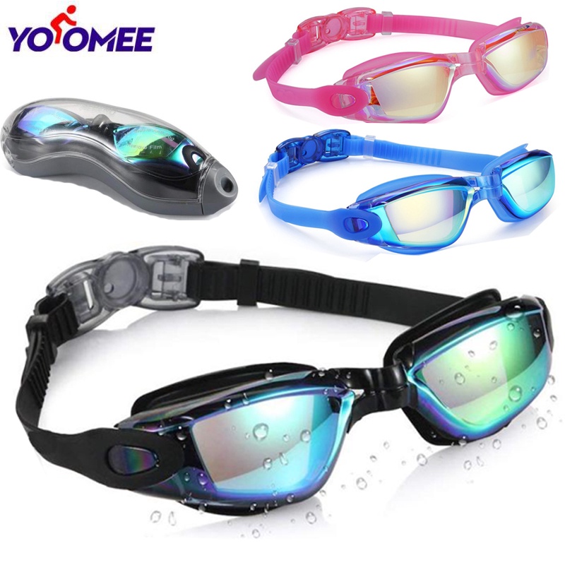 OYMI Swim Goggles No Leaking Silicone With Protection Case Adjustable