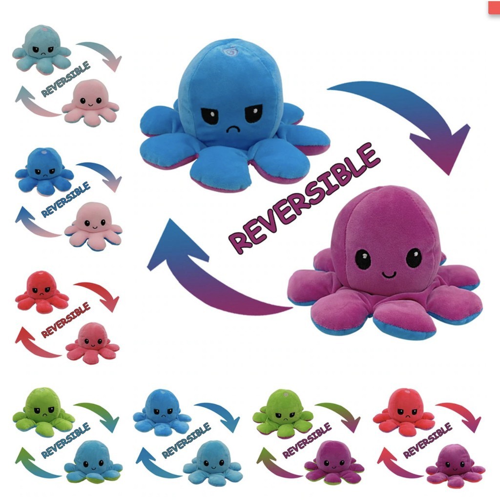 Tiktok Pulpo Reversible T Octopus Plushie Reversible Copos De