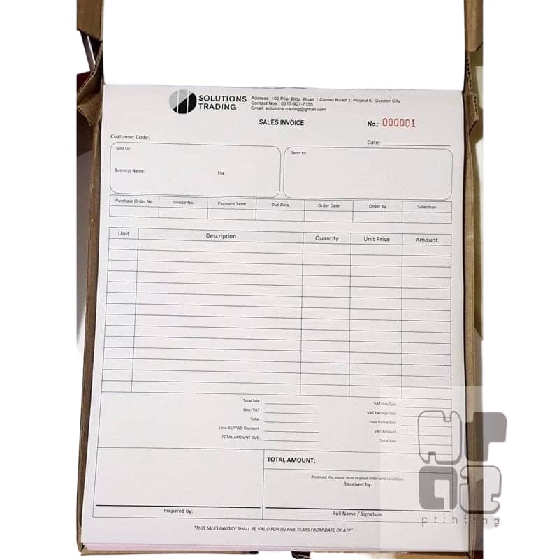 4PADS CUSTOMIZED RECEIPT 8x11 CARBONIZED 270 PESOS PER PAD Shopee 