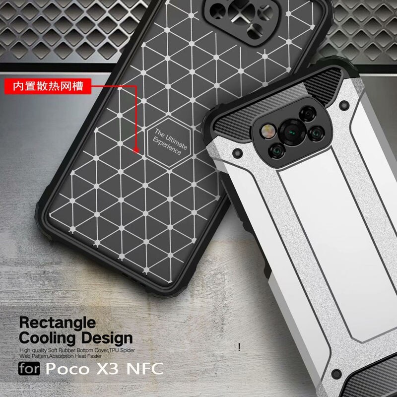 Armor Case Xiaomi Poco X3 Nfc Cases Hybrid Hard Pc Soft Silicone Dual Layer Shockproof Back Cover Casing Shopee Philippines
