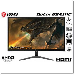 Msi Optix G241vc 24 Frameless Full Hd 75hz Amd Freesync Supported Curve Gaming Monitor Shopee Philippines