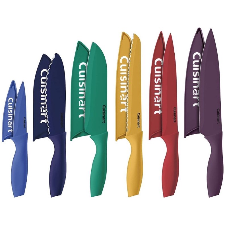 Cuisinart 12 Piece Color Knife Set with Blade Guards (6 knives and 6