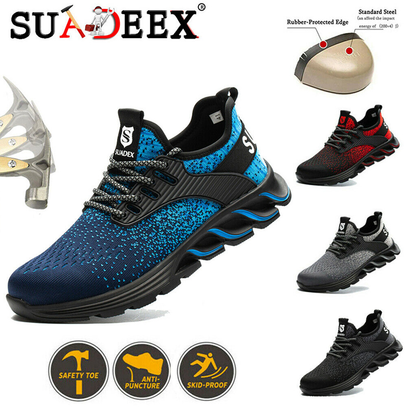 Wisstt Steel Toe Caps Work Safety Sport For Mens Protective Indestructible Shoes 