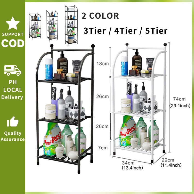 Metal Household Kitchen Bathroom Storage Organizer Rack Shelf 5 Layer