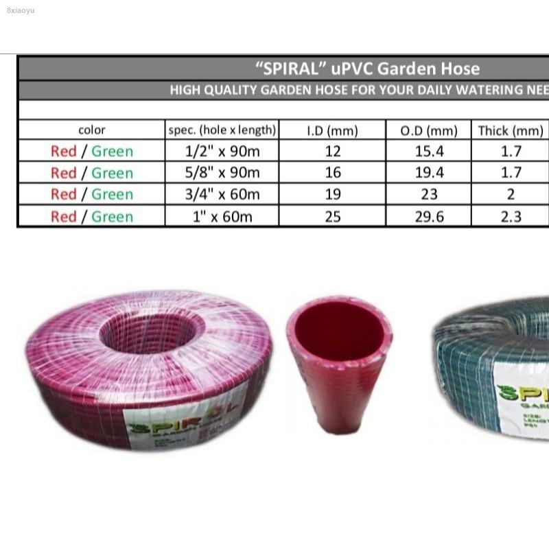 PER METER!!!Heavyduty Spiral Upvc Garden hose 1/2,5/8,3/4,1inch