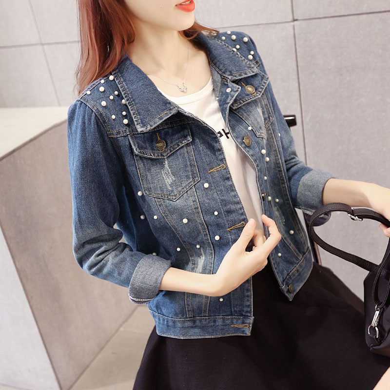 beaded denim jacket