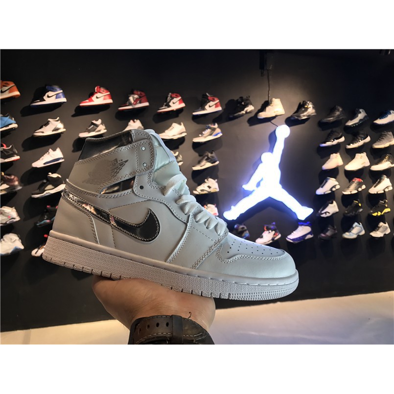 silver high top shoes