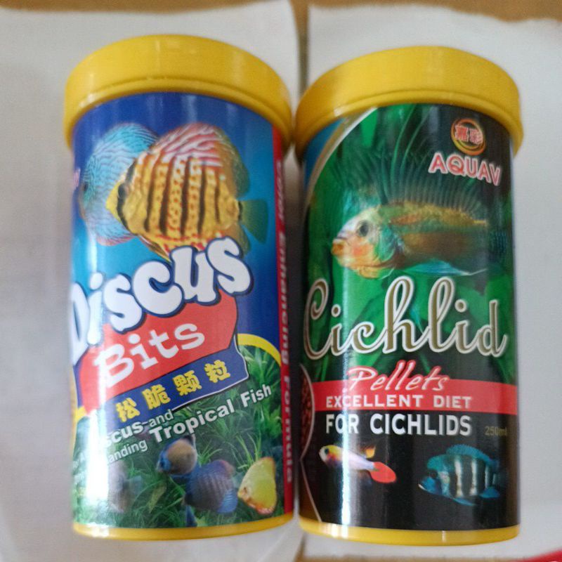 AQUAV Discus bits & Cichlid Pellets 250 ml Shopee Philippines