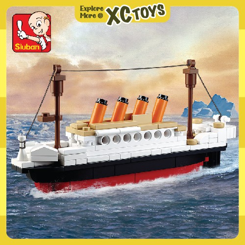 SLUBAN M38-B0576 Mini Titanic Cruise Ship Versel Building Blocks Bricks ...