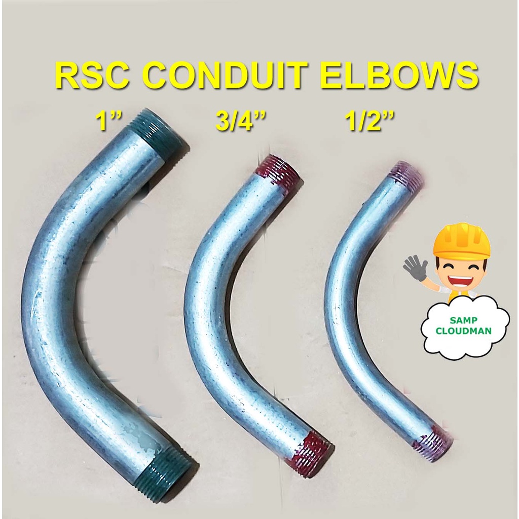 RSC Conduit Elbow 1/2 3/4 1 G.I. Galvanized Rigid Steel Conduit