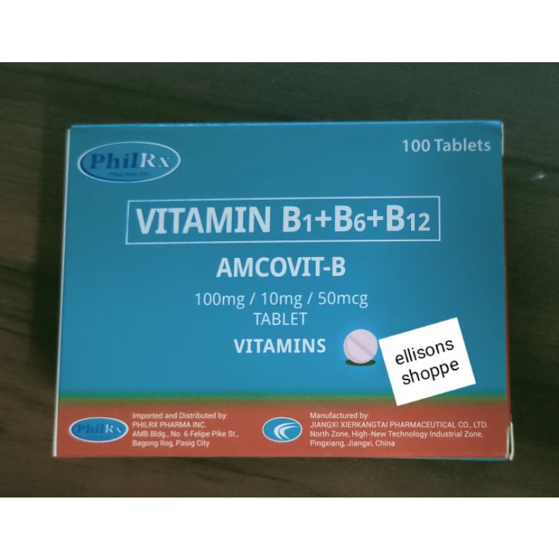 Amcovit-B / Become-Plex Vitamin B Complex 100mg/10mg/50mcg Box Of 100 ...