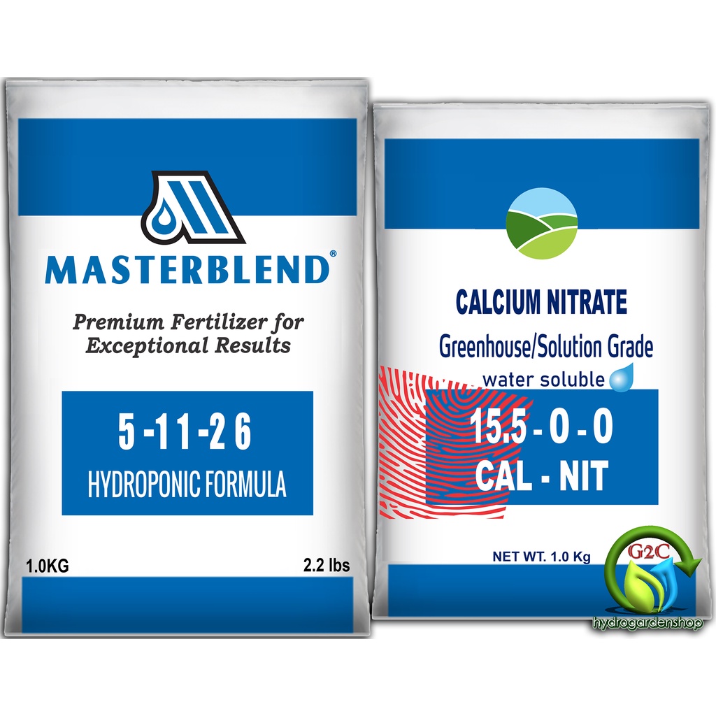 Masterblend Hydroponics Formula 5 11 26 1000grams With Calcium Nitrate 1000grams Shopee 4203