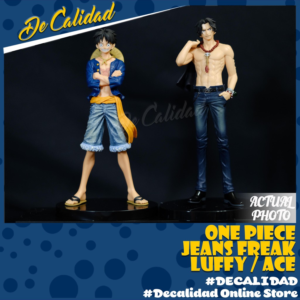 One Piece Jeans Freak Monkey D Luffy Portgas D Ace Action Figure Shopee Philippines