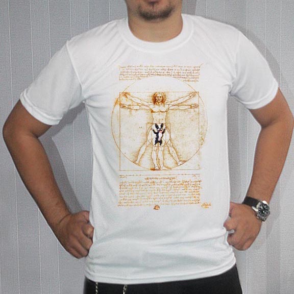 Tshirt, UNISEX, Funny Art Series: Leonardo da Vinci Vitruvian Man spoof ...