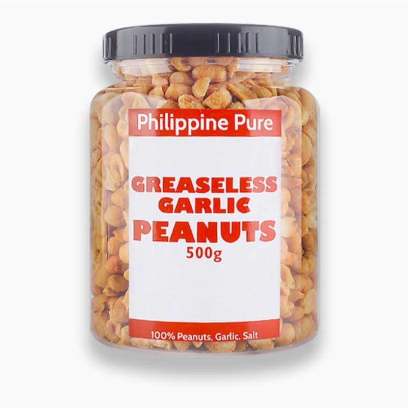 Philippine Pure Greaseless Garlic Peanuts (500g Jar) Shopee Philippines