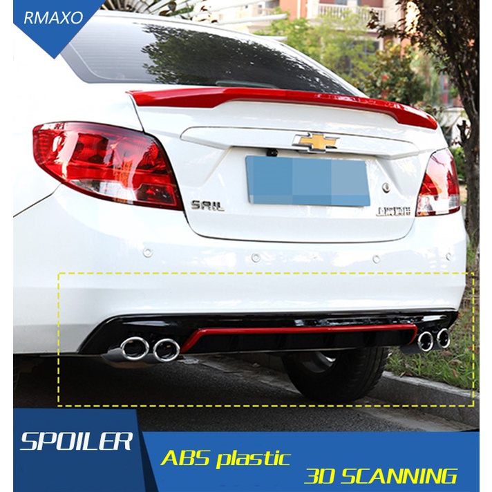 For Chevrolet Sail Body kit spoiler 20172019 For Sail 3 ABS Rear lip
