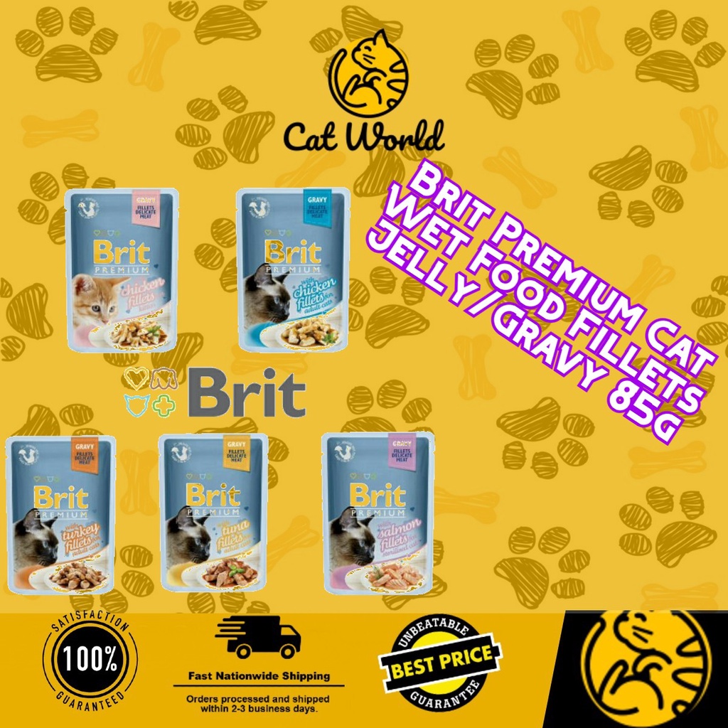 Brit Premium Cat Wet Food Fillets Jelly/Gravy 85g Shopee Philippines