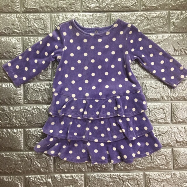 purple spotty dress