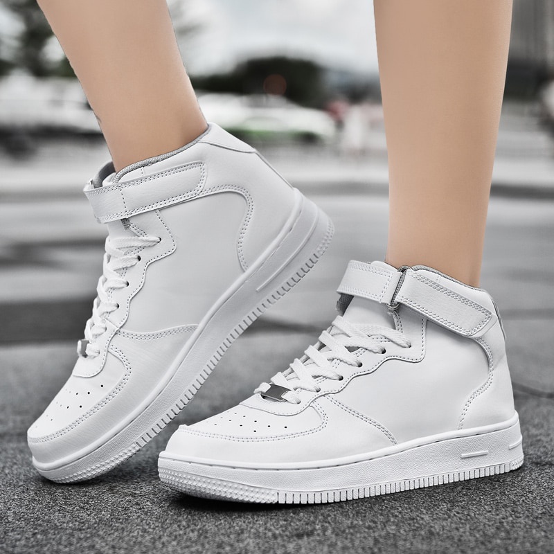 Sneakers Autumn Winter High Top Shoes Sneakers High Quality PU Up Chunky | Shopee Philippines