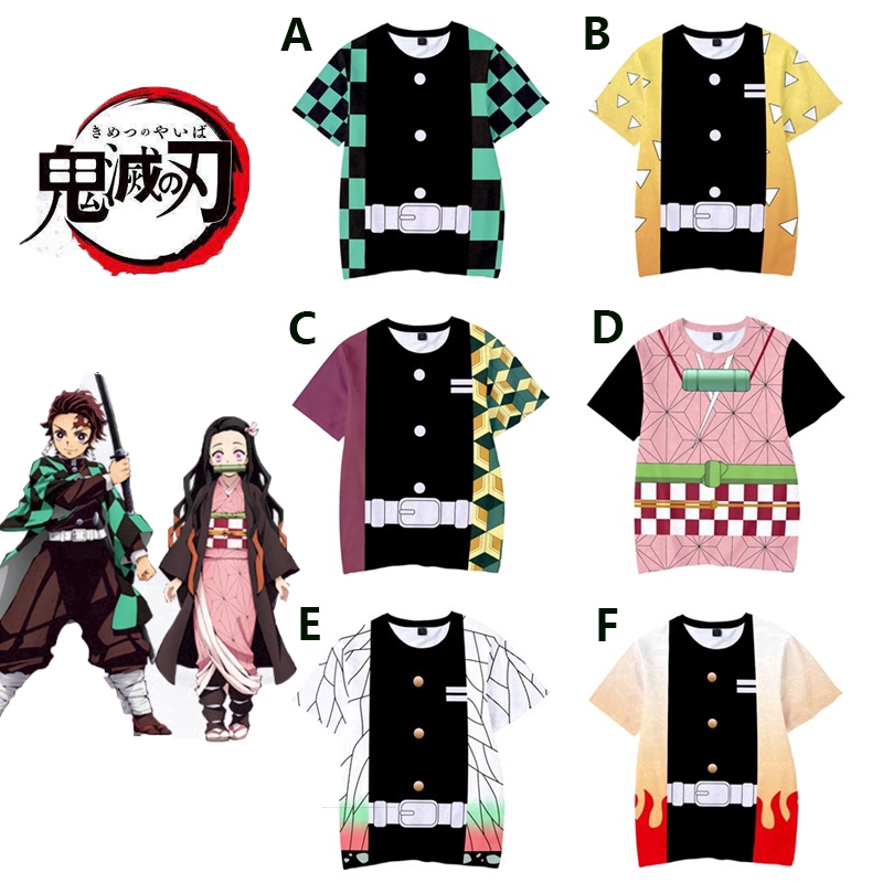 Anime Demon Slayer Kimetsu No Yaiba Tanjiro Kamado Cosplay Costume Kids Boys Halloween Party Outfit Gift Shopee Philippines