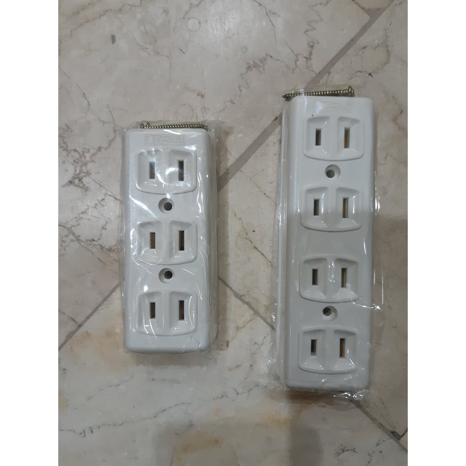 Double Triple Quadruple Convenience Outlet Surface Type / Extension Outlet 3 Gang/4Gang Azena